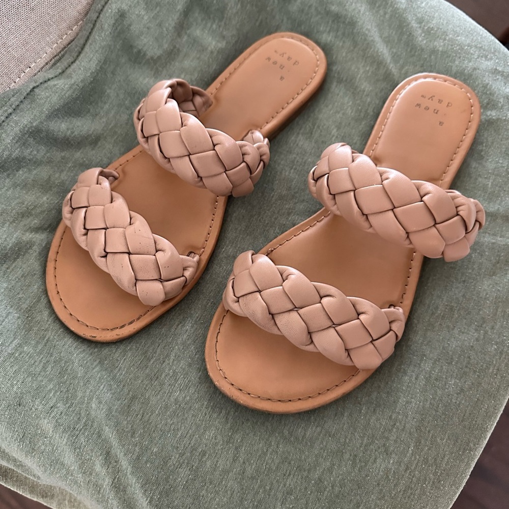 A New Day Tan Braided Sandals